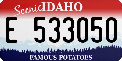 ID license plate E533050