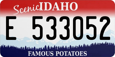 ID license plate E533052
