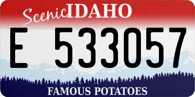 ID license plate E533057