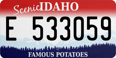 ID license plate E533059