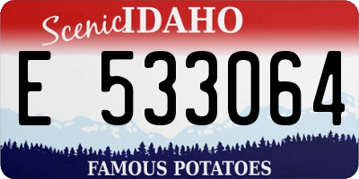 ID license plate E533064