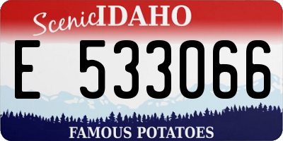 ID license plate E533066