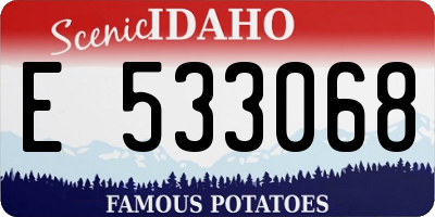 ID license plate E533068
