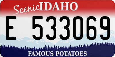 ID license plate E533069