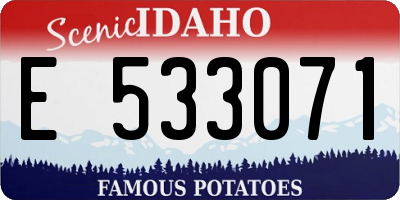 ID license plate E533071