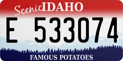 ID license plate E533074