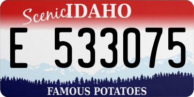 ID license plate E533075