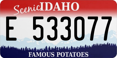 ID license plate E533077