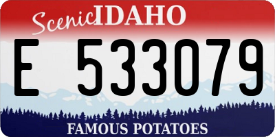 ID license plate E533079