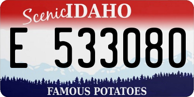 ID license plate E533080