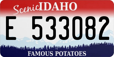 ID license plate E533082