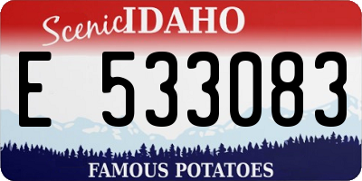 ID license plate E533083