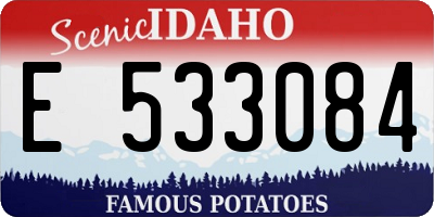 ID license plate E533084