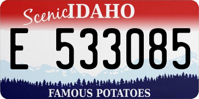 ID license plate E533085