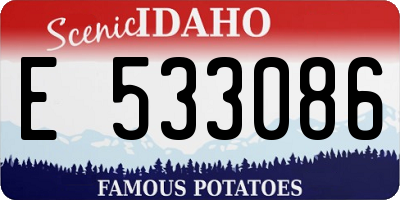 ID license plate E533086