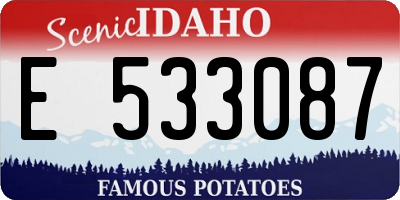 ID license plate E533087