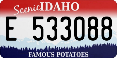 ID license plate E533088