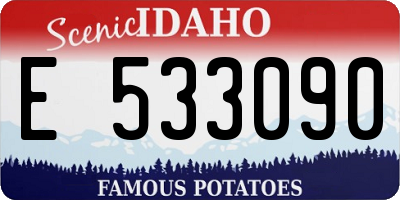 ID license plate E533090