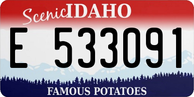 ID license plate E533091