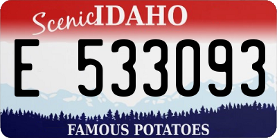ID license plate E533093