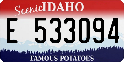 ID license plate E533094