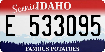 ID license plate E533095