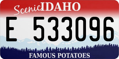 ID license plate E533096