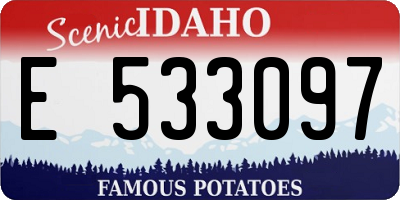 ID license plate E533097