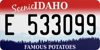 ID license plate E533099