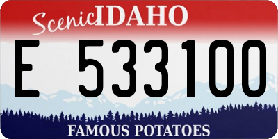 ID license plate E533100