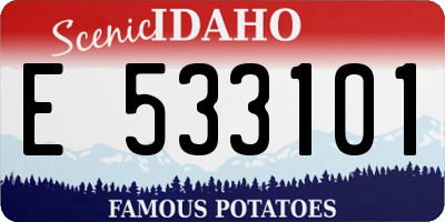 ID license plate E533101