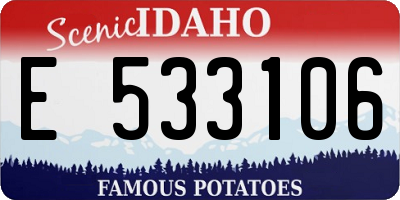 ID license plate E533106