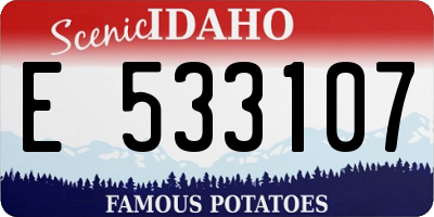ID license plate E533107