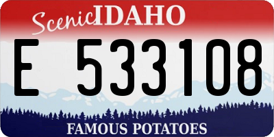 ID license plate E533108