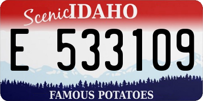 ID license plate E533109