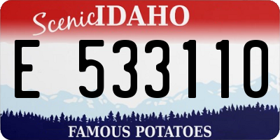 ID license plate E533110