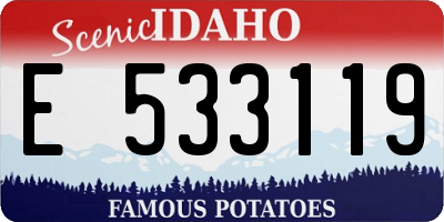 ID license plate E533119