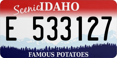 ID license plate E533127