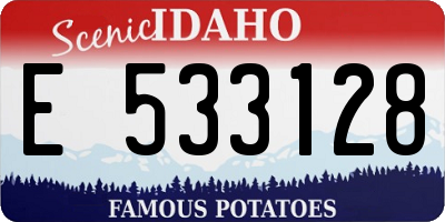 ID license plate E533128