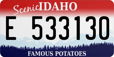 ID license plate E533130