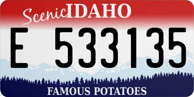 ID license plate E533135