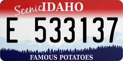 ID license plate E533137