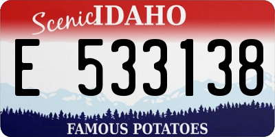 ID license plate E533138