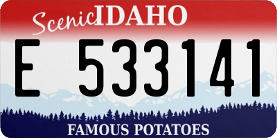 ID license plate E533141