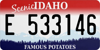 ID license plate E533146