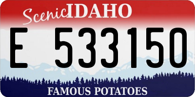 ID license plate E533150