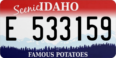 ID license plate E533159