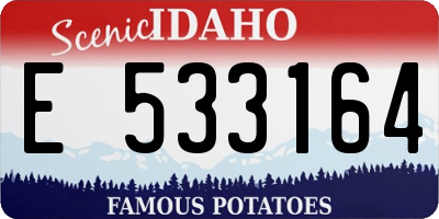 ID license plate E533164