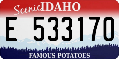ID license plate E533170