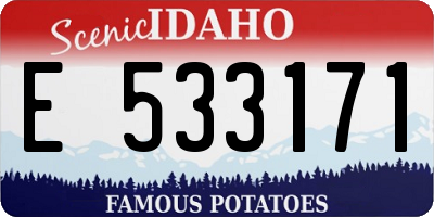 ID license plate E533171